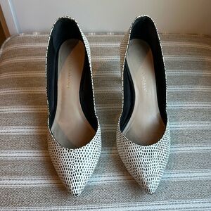 Loeffler Randall White & Black Heels